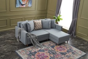 Sofá-Cama de Canto Aydam – Azul – 215x80x150 cm