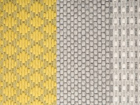 Tapete em lã amarela e cinzenta 80 x 150 cm AKKAYA Beliani