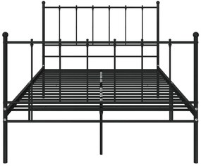 Estrutura de cama 120x200 cm metal preto