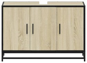 Armário lavatório WC 90x33x60 cm deriv. madeira carvalho sonoma
