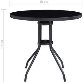 5 pcs conjunto de bistrô preto e antracite