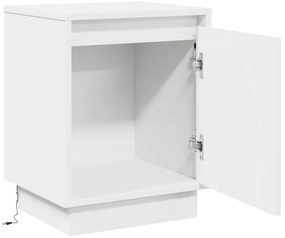 Criado-mudo com Luzes LED Branco 39x34,5x50 cm