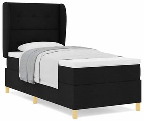 Cama Box Spring com Colchão vidaXL Preto 100x200 cm Tecido