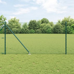 Cerca Hexagonal vidaXL Verde 1x100 m Aço