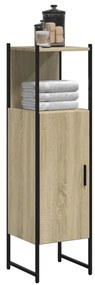 vidaXL Armário WC 33x33x120,5 cm derivados de madeira carvalho sonoma