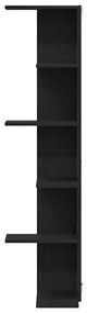 Prateleira de Canto vidaXL Preto Carvalho 36,5x36,5x140 cm Madeira Der