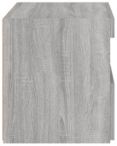 Mesa de cabeceira com luzes LED 50x40x45 cm cinzento-sonoma