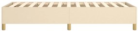 Estrutura de cama sem colchão 100x200 cm tecido cor creme