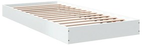 Estrutura de cama 90x200 cm derivados de madeira branco
