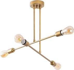Candeeiro de Teto Camel 7 – Dourado – Diâmetro 70 cm x Altura 40 cm