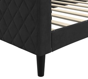 Sofá-cama 90x190 cm veludo preto