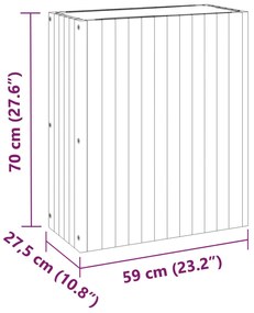 Vaso/floreira de jardim 59x27,5x70 cm madeira de acácia maciça