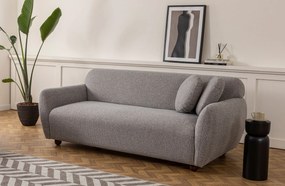 Sofá 3 Lugares "Stockholm" - Cinzento Claro com Pernas em Faia - 223x8