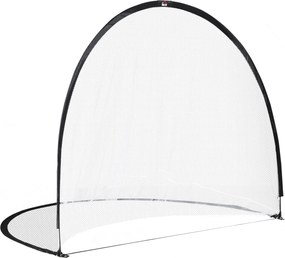HOMCOM Baliza de Futebol sistema Pop Up com saco de transporte e estacas de fixação dim. 247L x 203l x 201,5H cm preto e branco | Aosom Portugal