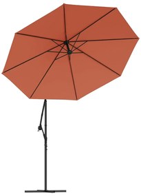 Tecido de substituição p/ guarda-sol cantilever 300cm terracota