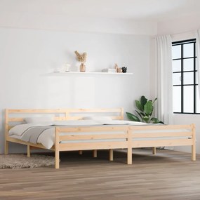 vidaXL Estrutura de cama sem colchão 200x200 cm madeira maciça