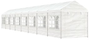 Tenda de Eventos com telhado 17,84x2,28x2,69 m polietileno branco