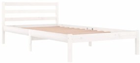Estrutura de cama 100x200 cm pinho maciço branco