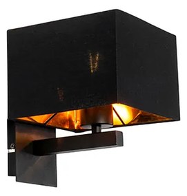 Candeeiro de parede moderno preto com dourado - VT 1 Moderno