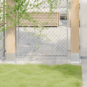 vidaXL Bases de poste quadradas 4 pcs prata 141x141 mm aço galvanizado