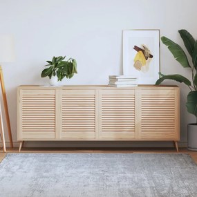 Portas de armário 4 pcs com design de persiana pinho maciço