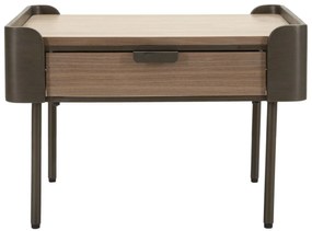 MESA DE CENTRO TORONTO 60X60X41 CM CINZENTO E CASTANHO