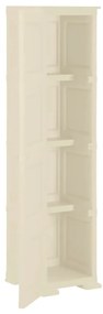 Armário de plástico 40x43x164 cm design de madeira branco nata