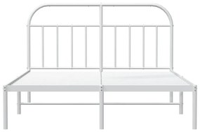 Estrutura de cama com cabeceira 180x200 cm metal branco