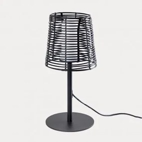 Lâmpada De Mesa Para Exterior Em Polietileno Bissel Preto - Sklum