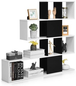 Estante estilo escada de 5 níveis para livros e coleções