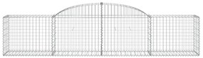 Cestos gabião arqueados 7 pcs 300x50x60/80 cm ferro galvanizado