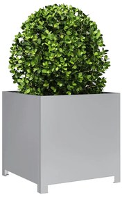 Vaso/floreira de jardim 50x50x50 cm aço galvanizado