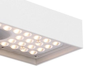 LED Candeeiro de parede exterior branco com médios e sensor solar - Kayo Moderno