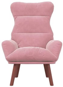 Cadeira Relaxante Veludo Rosa
