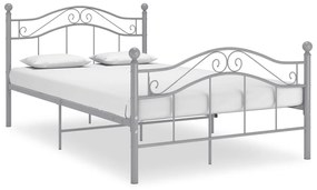 vidaXL Estrutura de cama 120x200 cm metal cinzento
