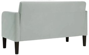 Sofá-luvas 109 cm veludo cinzento-claro