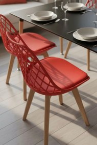 Pack 4 Cadeiras Mima - Vermelho