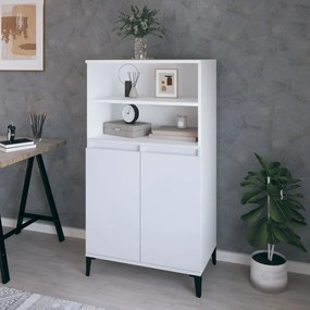 vidaXL Aparador alto 60x36x110 cm derivados de madeira branco