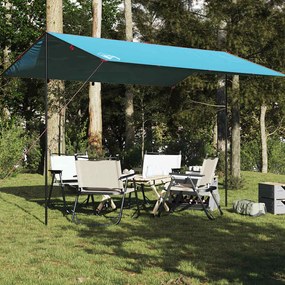 vidaXL Lona de campismo 400x294 cm impermeável azul