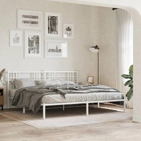 Cabeceira de cama 200 cm metal branco