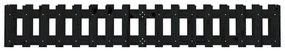Canteiro elevado c/ design cerca 200x30x30cm pinho maciço preto