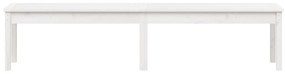 Banco de jardim com 2 lugares 203,5x44x45cm pinho maciço branco