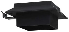 Candeeiro de exterior solar LED 12 pcs preto quadrado 12 cm