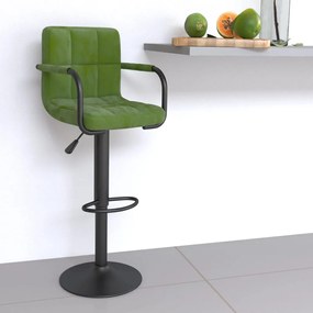 vidaXL Banco de bar veludo verde-claro