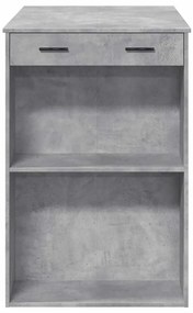 Mesa de bar 102x70x103,5 cm derivados madeira cinzento cimento