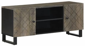 Móvel de TV 105x33x46 cm madeira de mangueira maciça preto