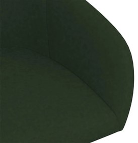 Cadeiras de jantar giratorias 2 pcs veludo verde-escuro