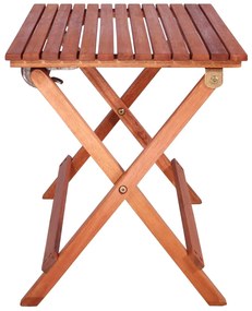 Conjunto bistrô infantil 3 pcs madeira de eucalipto maciça