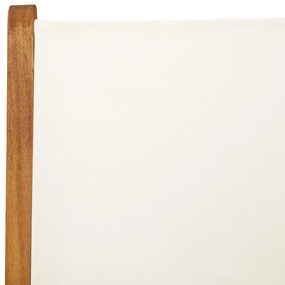 Cadeiras jardim reclin. 6 pcs tecido/madeira maciça branco nata