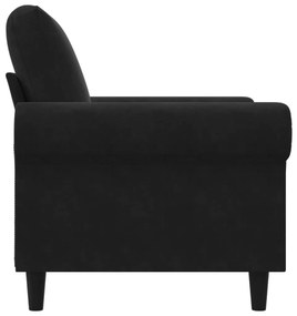 Poltrona 60 cm veludo preto